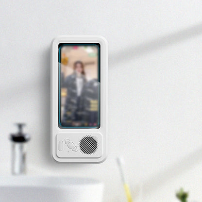 Waterproof Shower Phone Holder, Bluetooth Speaker, Anti-Fog Touch Screen, Wall Mount, Bathroom, IPX4